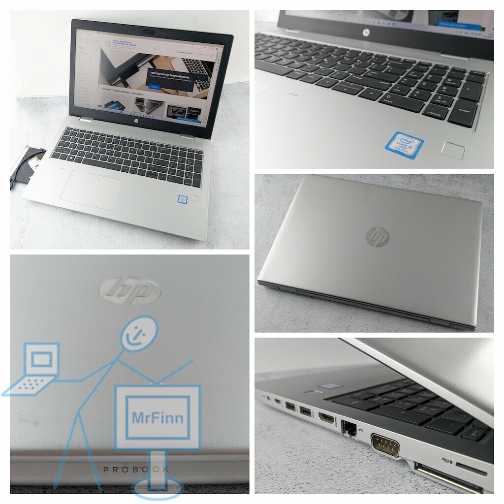 ноутбук Hp Probook 650 G5 Intel Quad Core I5 8365u 8gb Ssd 256gb Fullhd Sva экран 156 бу 8189